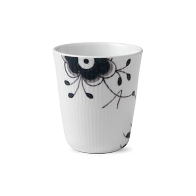 Black fluted mega thermische beker - 29 cl - Royal Copenhagen