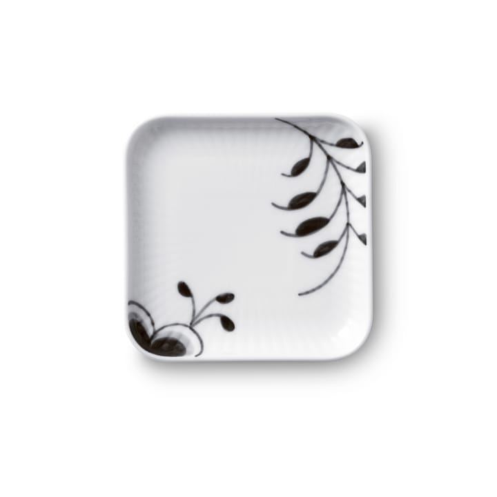 Black Fluted Mega vierkant bord - 9x9 cm - Royal Copenhagen
