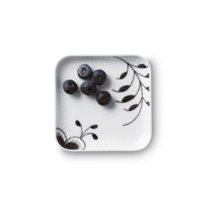 Black Fluted Mega vierkant bord, 9x9 cm Royal Copenhagen