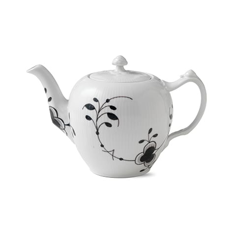 Black Fluted Mega zwart theepot - 100 cl. - Royal Copenhagen