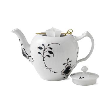 Black Fluted Mega zwart theepot - 100 cl. - Royal Copenhagen