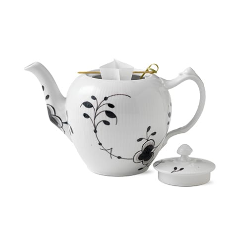 Black Fluted Mega zwart theepot, 100 cl. Royal Copenhagen