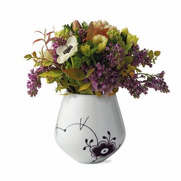 Black Fluted Mega zwart vaas - 15 cm. - Royal Copenhagen