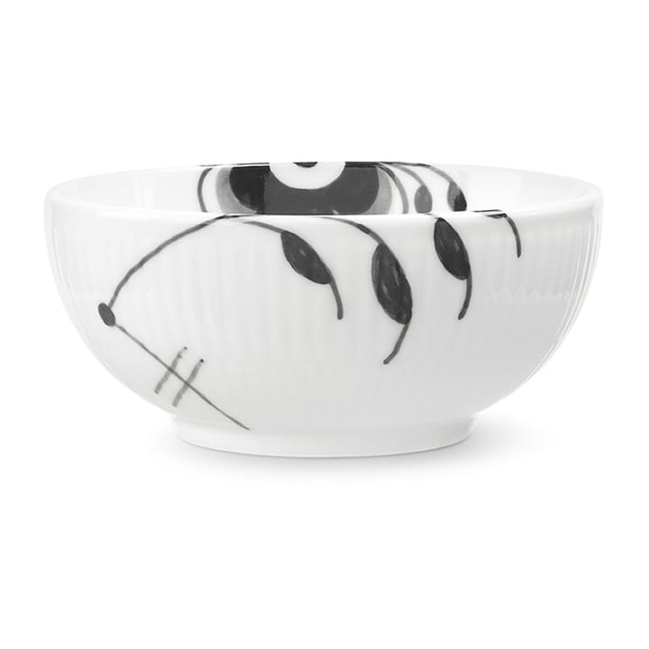 Black flutede mega schaal, Ø11,5 cm Royal Copenhagen