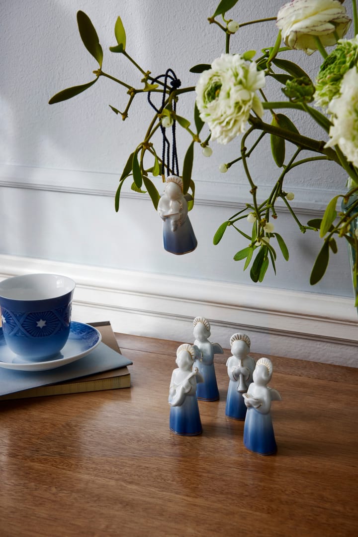 Blue Collectibles 2023 beeldje, Engel met bekkens 9,5 cm Royal Copenhagen