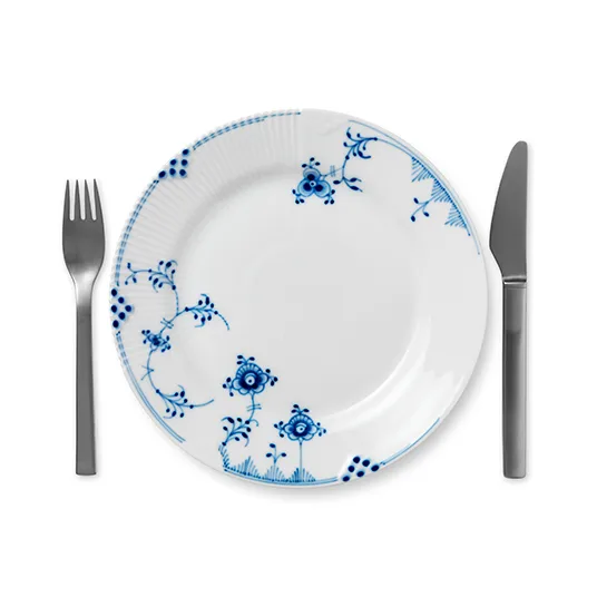 Blue Elements bord, Ø 22 cm. Royal Copenhagen