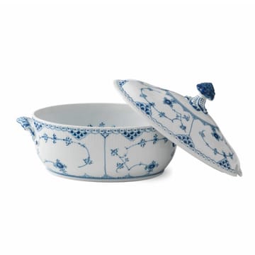 Blue Fluted Half Lace soepterrine - 2 l. - Royal Copenhagen