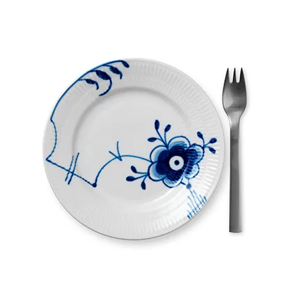 Blue Fluted Mega bord 6, Ø 17 cm Royal Copenhagen