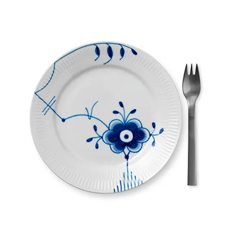 Blue Fluted Mega bord 6, Ø 19 cm Royal Copenhagen