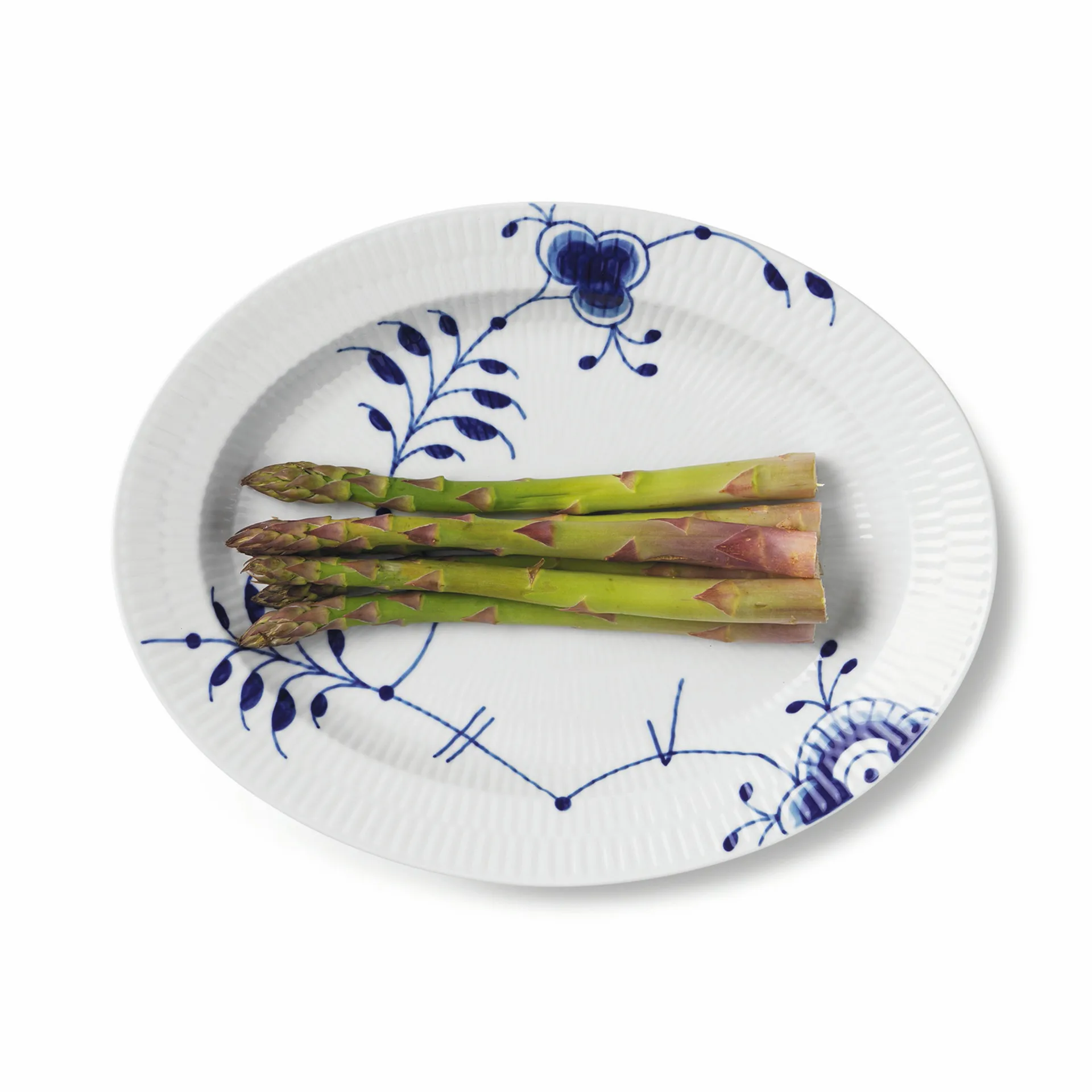 Blue Fluted Mega bord ovaal, Ø 30,5 cm. Royal Copenhagen