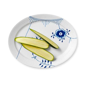 Blue Fluted Mega bord ovaal - Ø 33 cm. - Royal Copenhagen