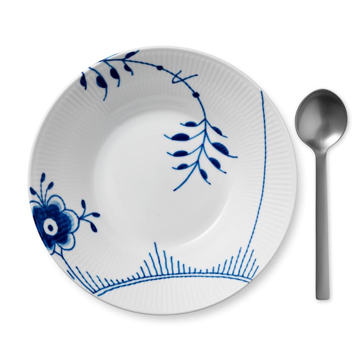 Blue Fluted Mega diep bord 2, 24 cm. Royal Copenhagen