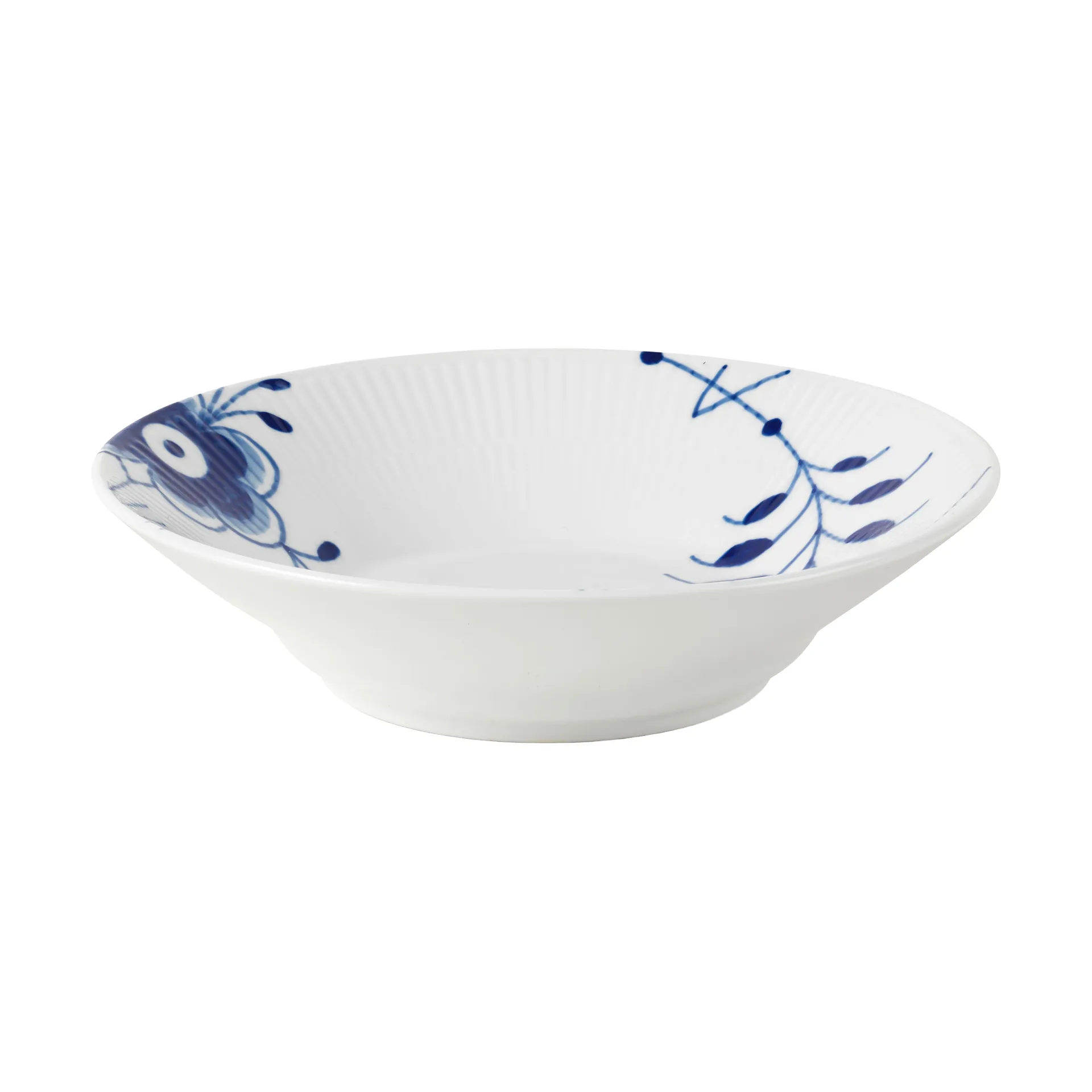 Blue Fluted Mega diepe bord Ø21 cm, White-blue Royal Copenhagen