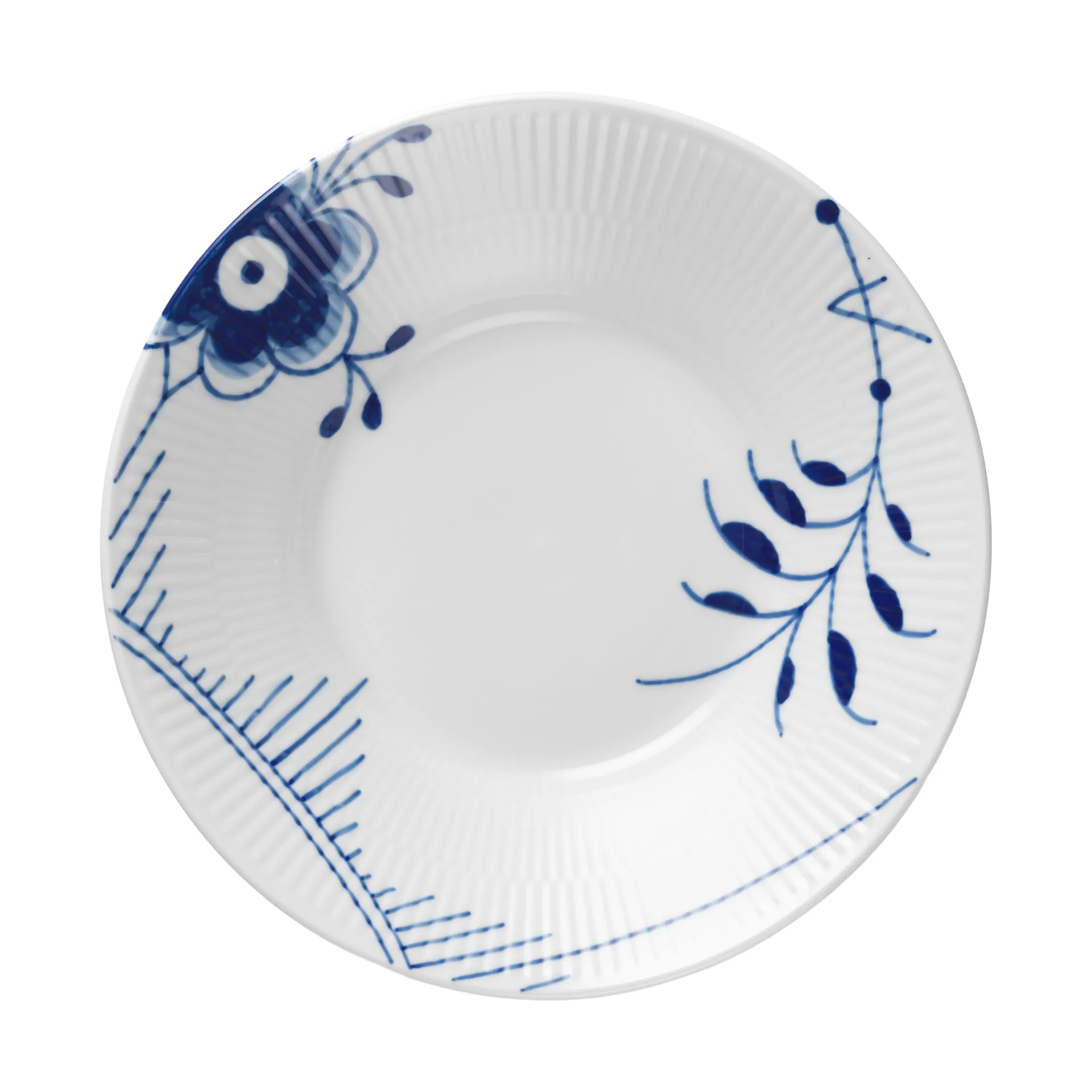 Blue Fluted Mega diepe bord Ø21 cm, White-blue Royal Copenhagen