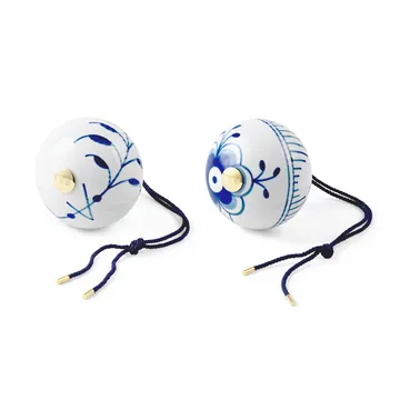 Blue Fluted Mega kerstbal 2-delig - Ø9,5 cm - Royal Copenhagen