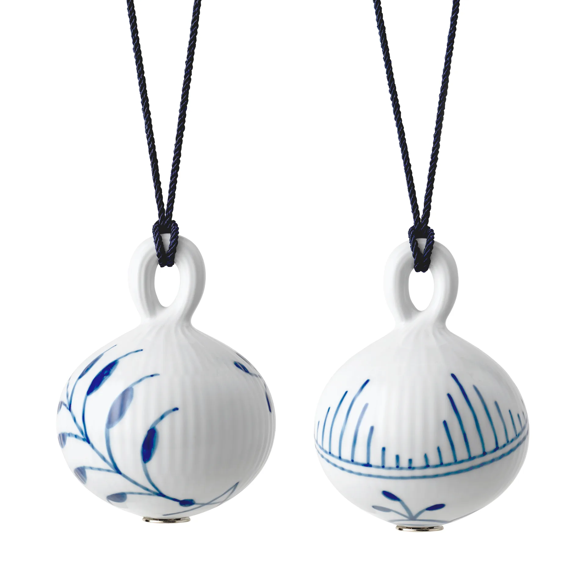 Blue Fluted Mega kerstbal 2-delig, Ø9,5 cm Royal Copenhagen