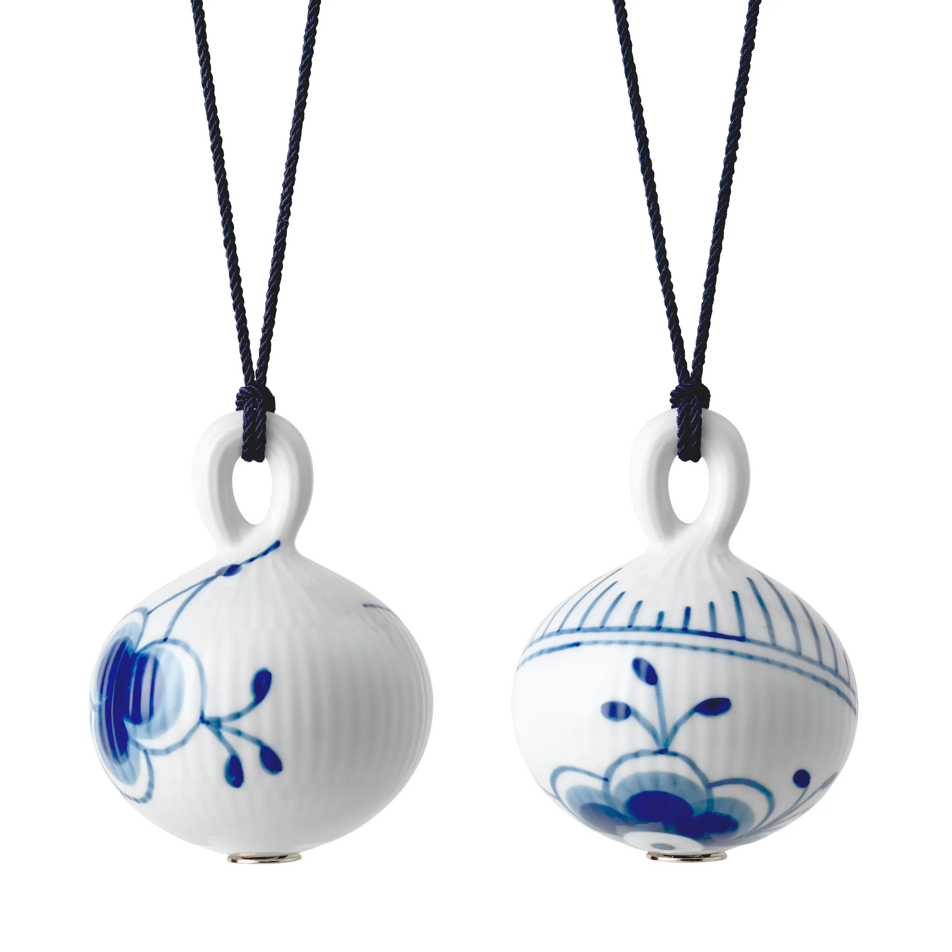 Blue Fluted Mega kerstbal 2-delig, Ø9,5 cm Royal Copenhagen