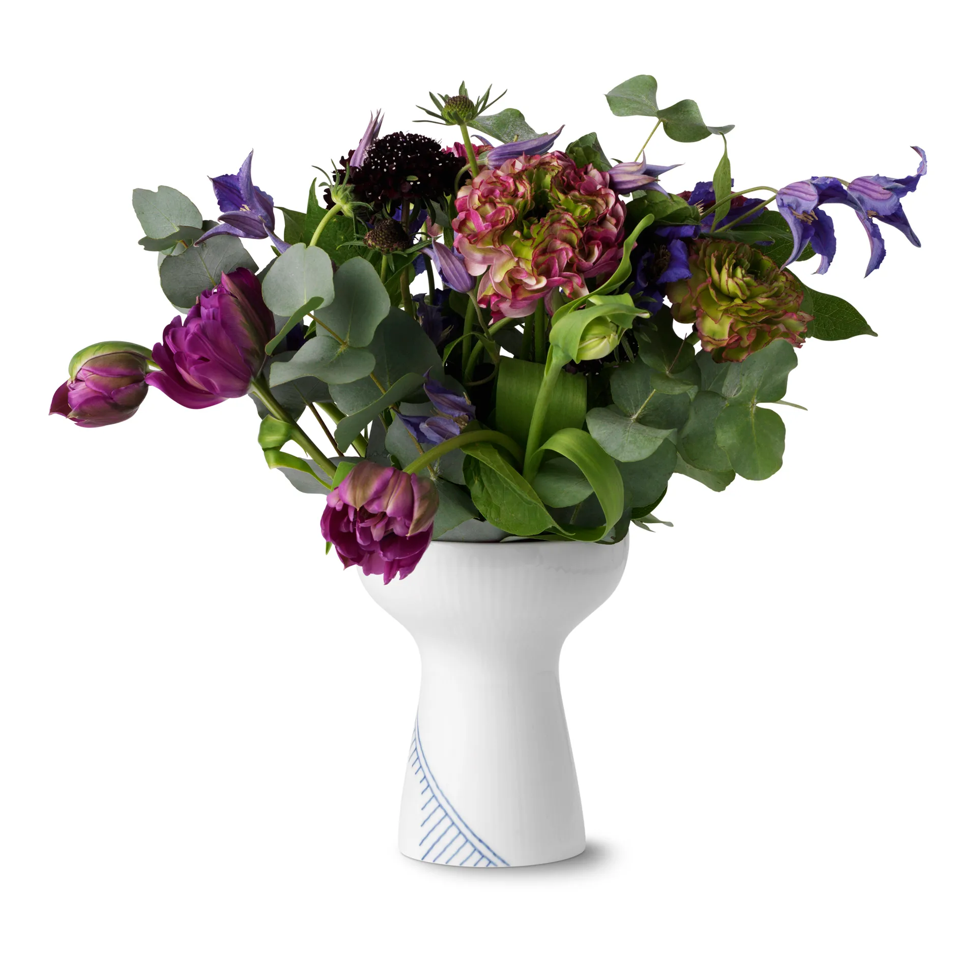 Blue Fluted Mega open vaas, 15 cm Royal Copenhagen