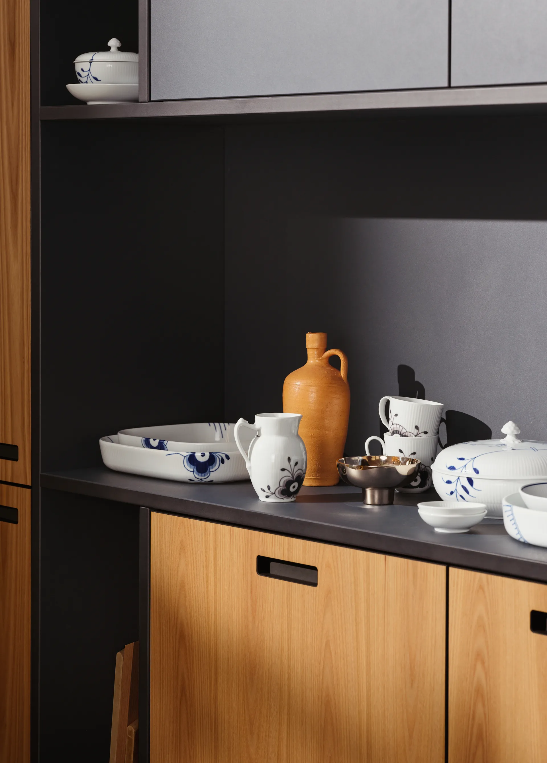 Blue Fluted Mega ovenschaal vierkant, 25x25 cm Royal Copenhagen