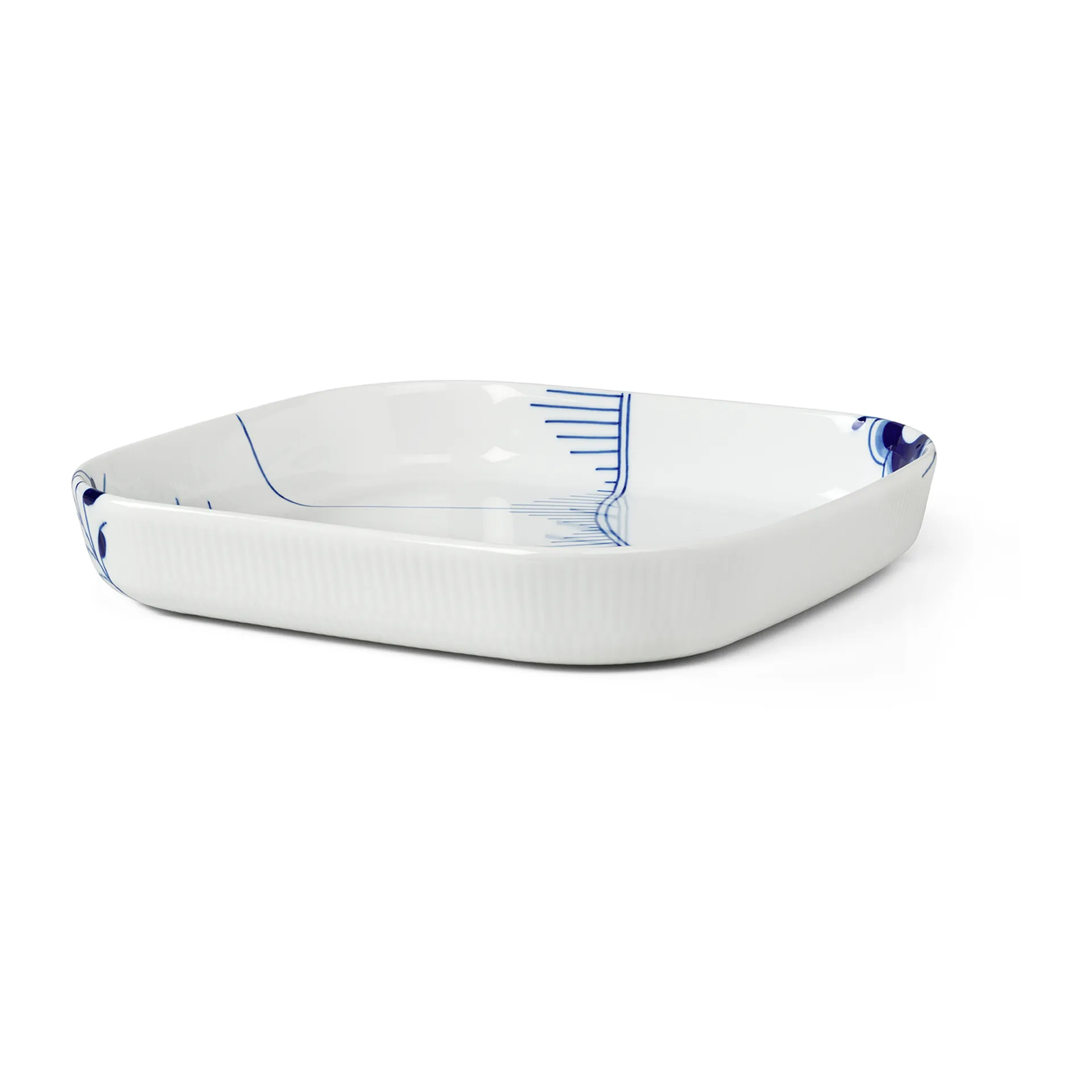 Blue Fluted Mega ovenschaal vierkant, 30x30 cm Royal Copenhagen