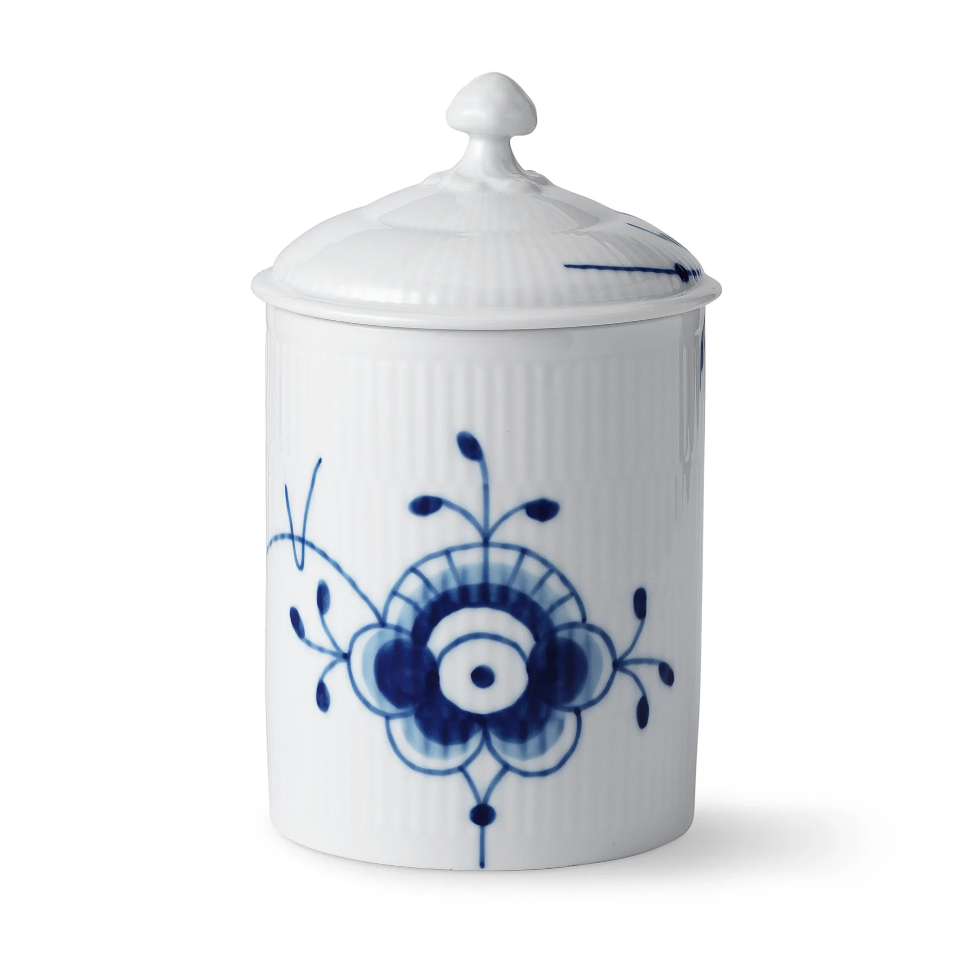 Blue Fluted Mega pot met deksel, 16 cm Royal Copenhagen