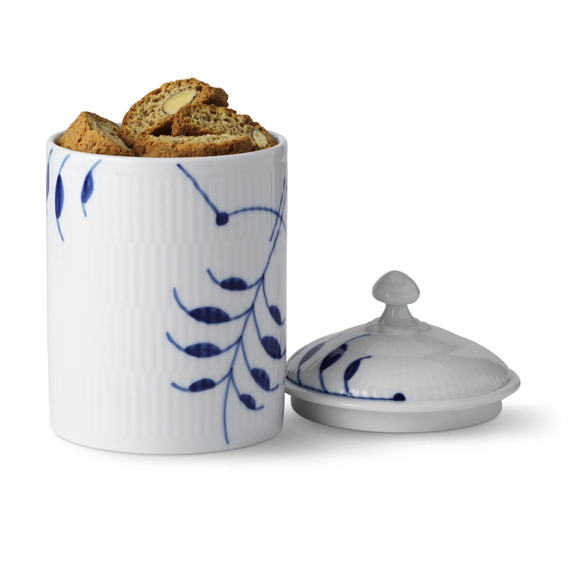 Blue Fluted Mega pot met deksel, 16 cm Royal Copenhagen
