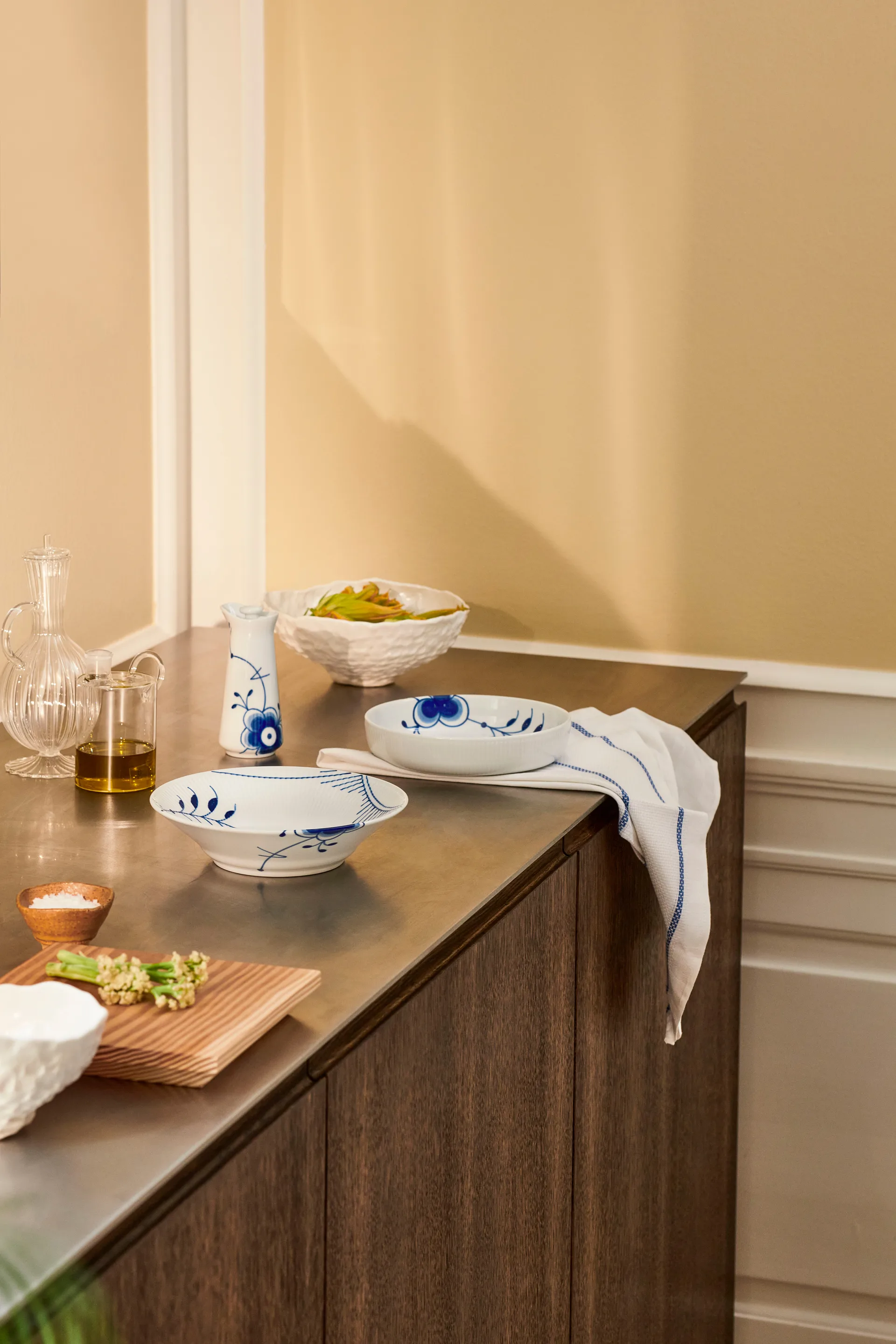 Blue Fluted Mega sauskan met deksel 0,33 L, White-blue Royal Copenhagen