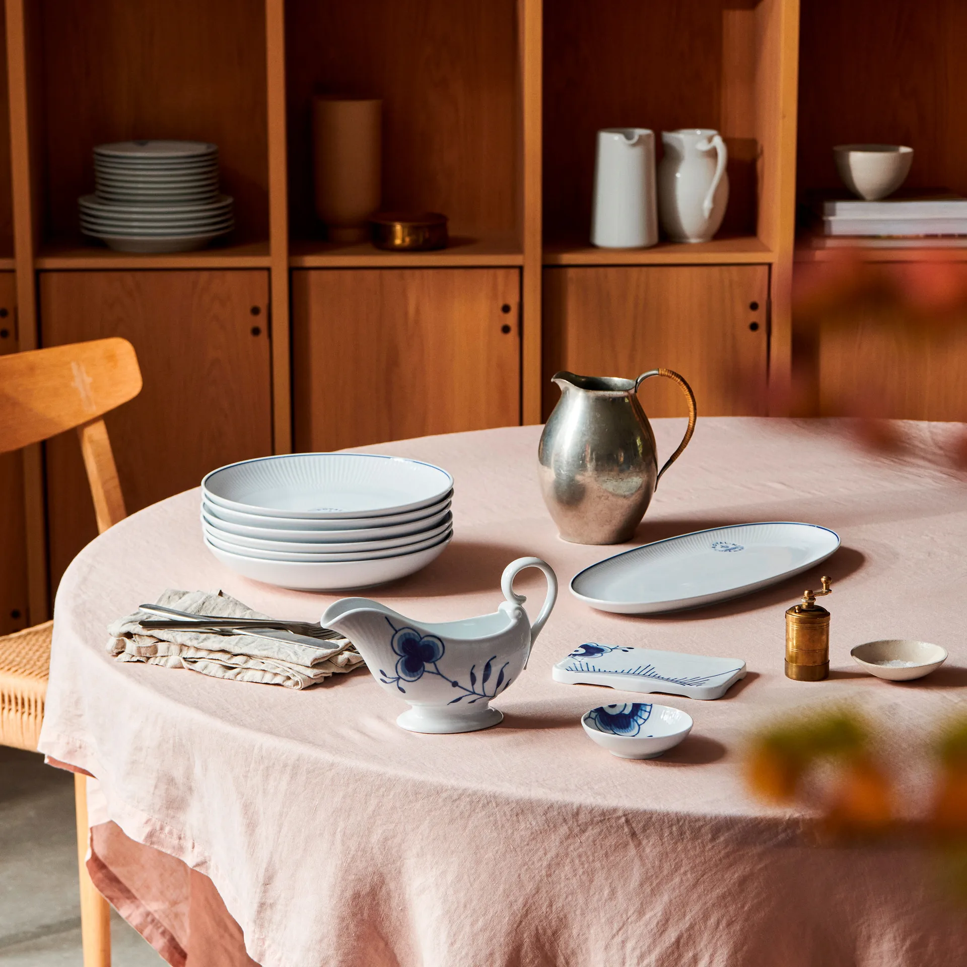 Blue Fluted Mega sauskom 37 cl, Blauw Royal Copenhagen