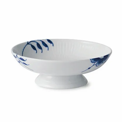 Blue Fluted Mega schaal op voet, 17 cm. Royal Copenhagen
