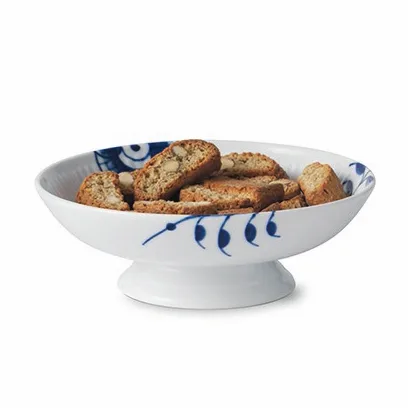 Blue Fluted Mega schaal op voet, 17 cm. Royal Copenhagen