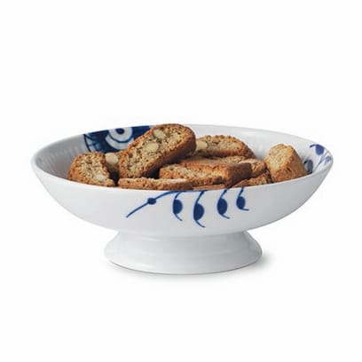 Blue Fluted Mega schaal op voet, 17 cm. Royal Copenhagen