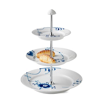 Blue Fluted Mega taartstandaard 3-laags - 35 cm. - Royal Copenhagen