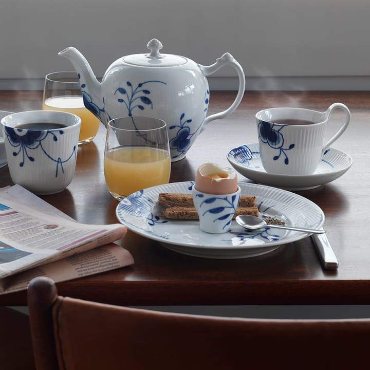 Blue Fluted Mega theekop met schotel, 25 cl Royal Copenhagen