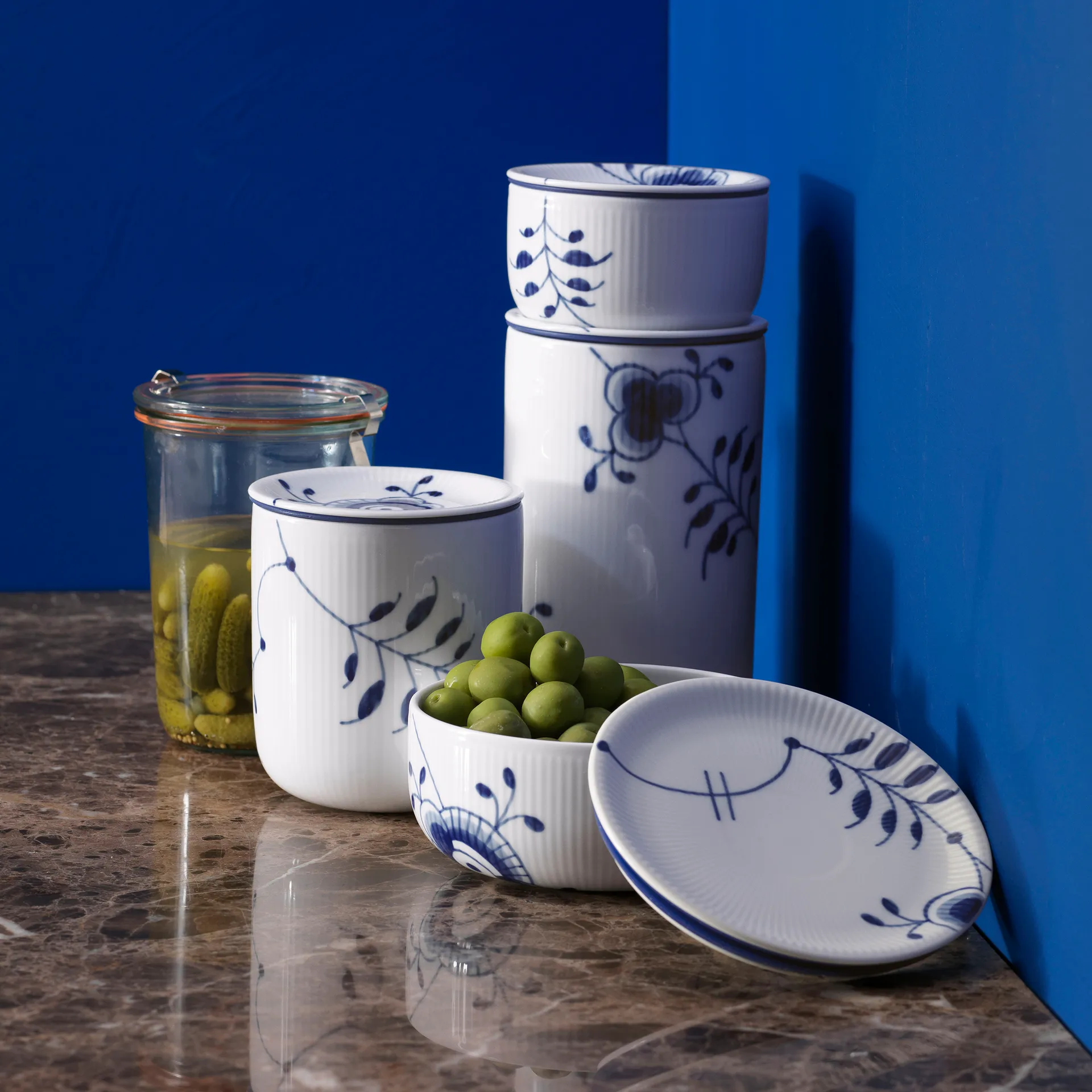 Blue Fluted Mega voorraadpot, 80 cl Royal Copenhagen