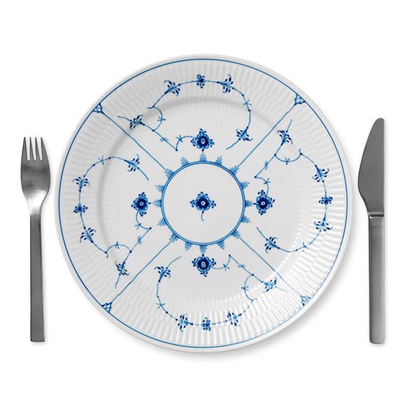 Blue Fluted Plain bord, Ø 27 cm Royal Copenhagen