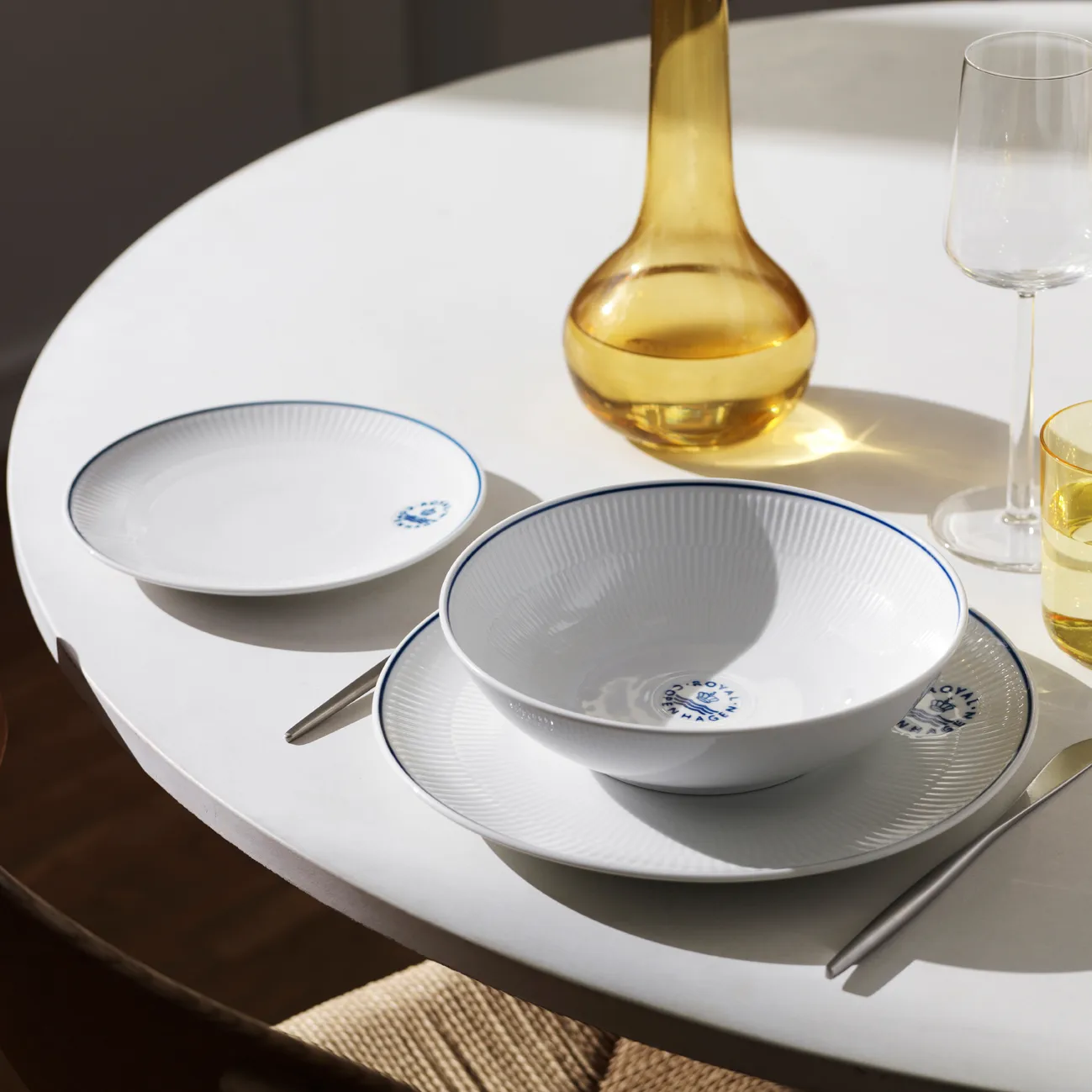 Blueline kom 110 cl, Wit-blauw Royal Copenhagen