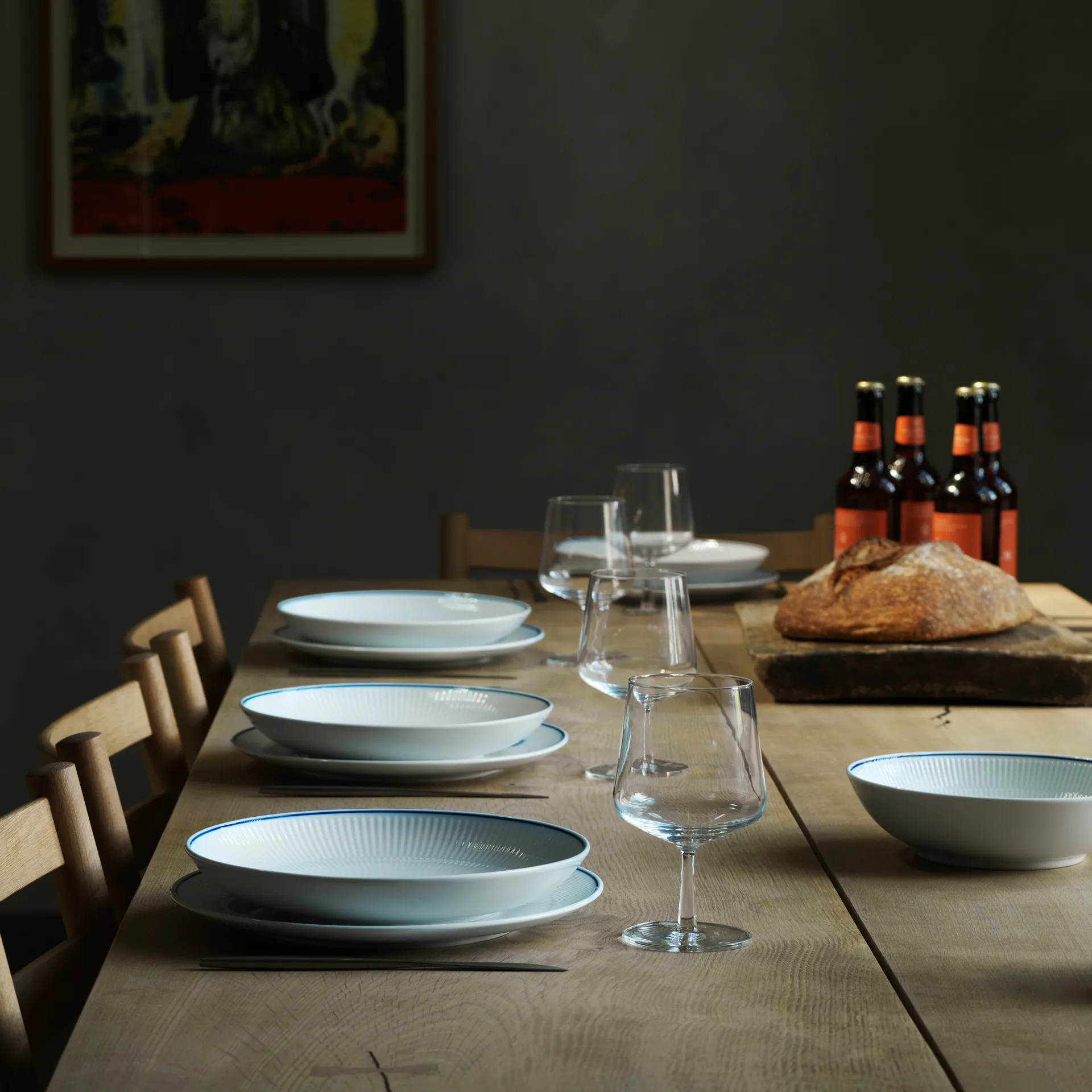 Blueline kom 110 cl, Wit-blauw Royal Copenhagen