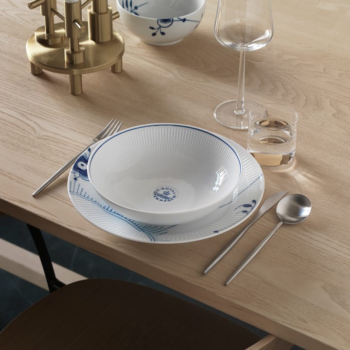 Blueline ondiepe kom Ø25 cm, Wit-blauw Royal Copenhagen