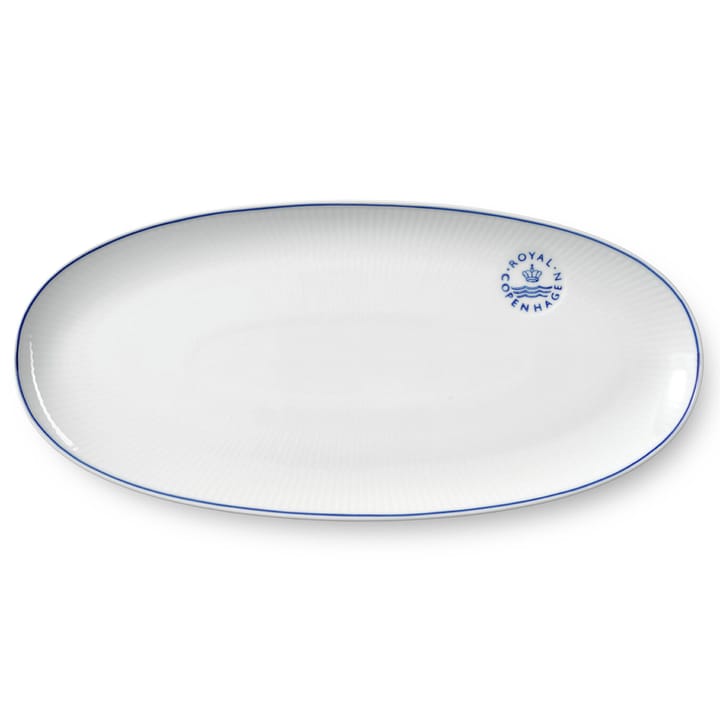 Blueline ovale schotel 37 cm - Wit-blauw - Royal Copenhagen