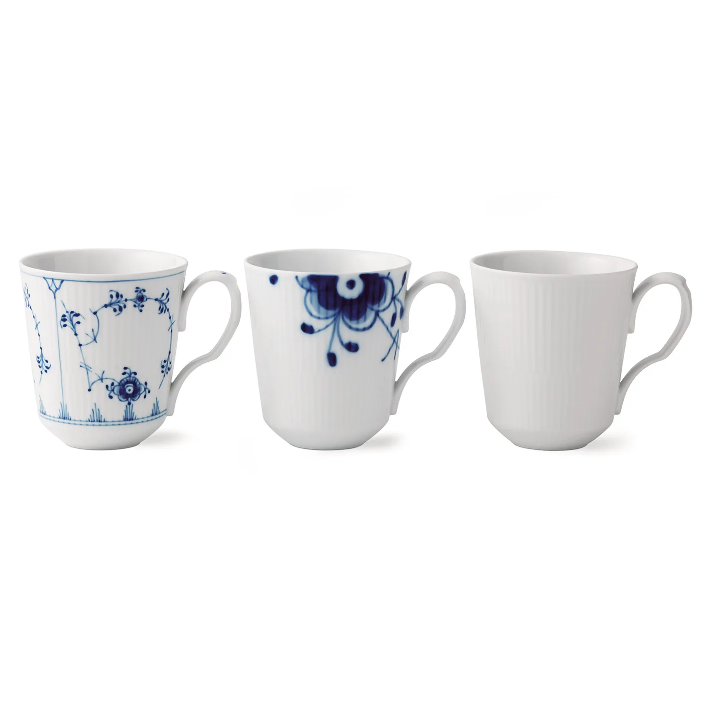 Cadeauset History Mix mokken met oor 3-pack, 37 cl Royal Copenhagen