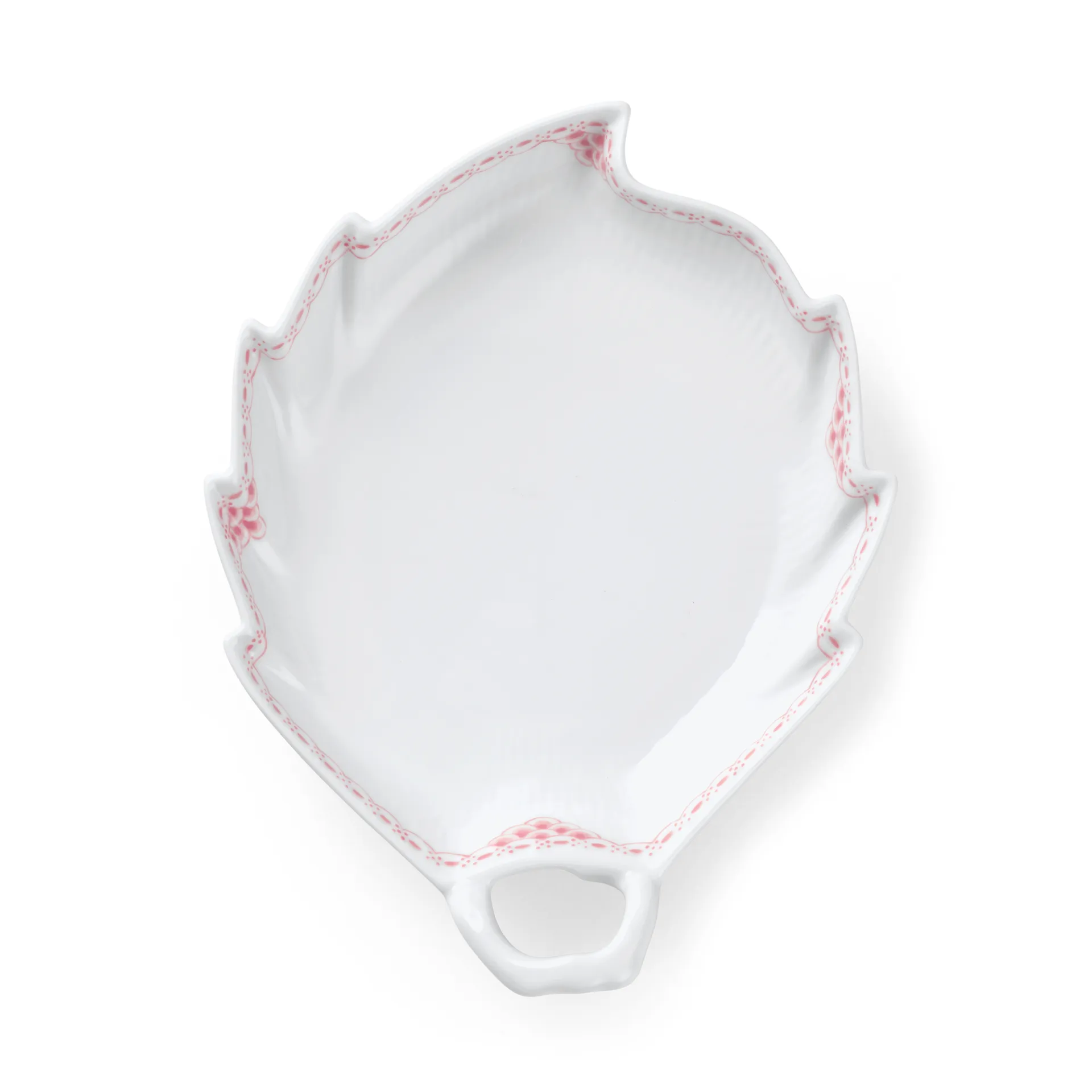 Coral Lace bladvormige schaal, Koraal-wit Royal Copenhagen
