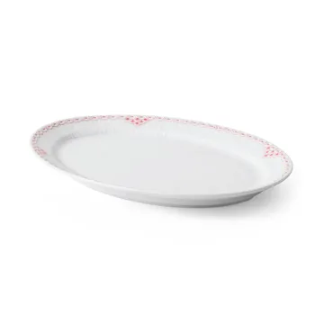 Coral Lace serveerschaal ovaal 21x28,5 cm - Koraal-wit - Royal Copenhagen