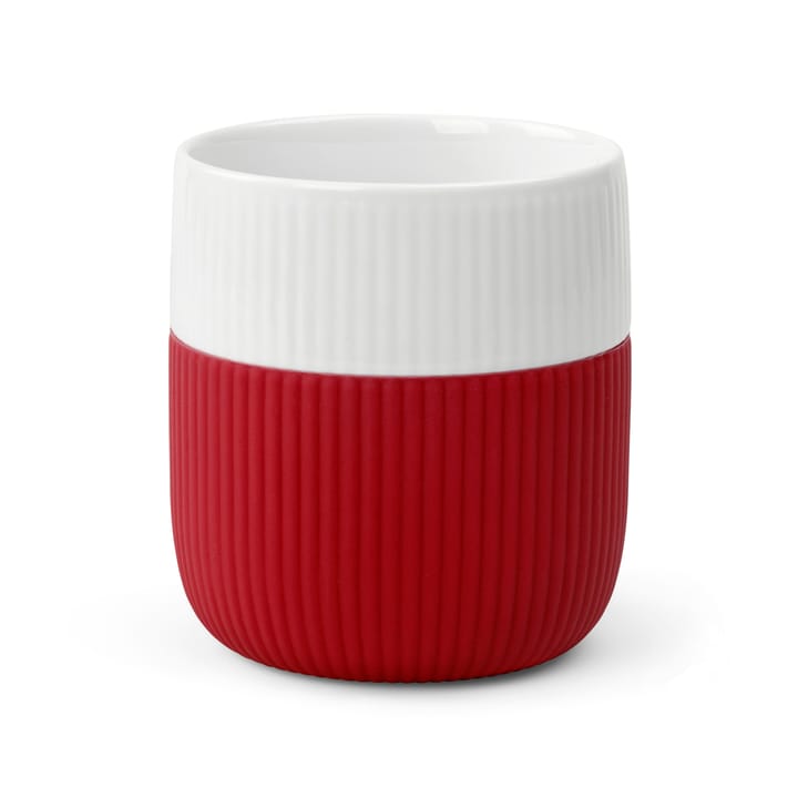 Fluted Contrast beker - crimson - Royal Copenhagen