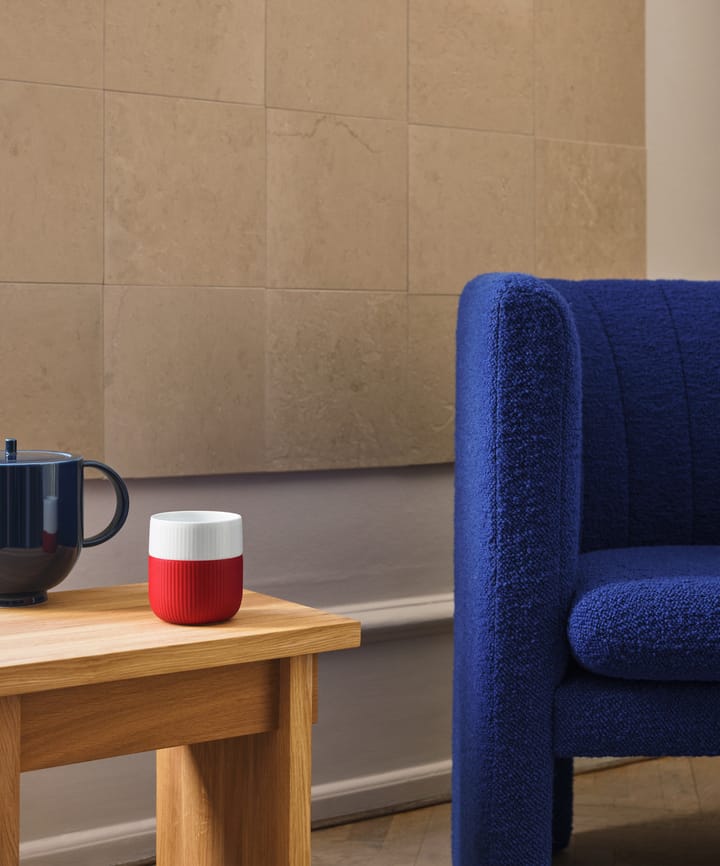 Fluted Contrast beker, crimson Royal Copenhagen