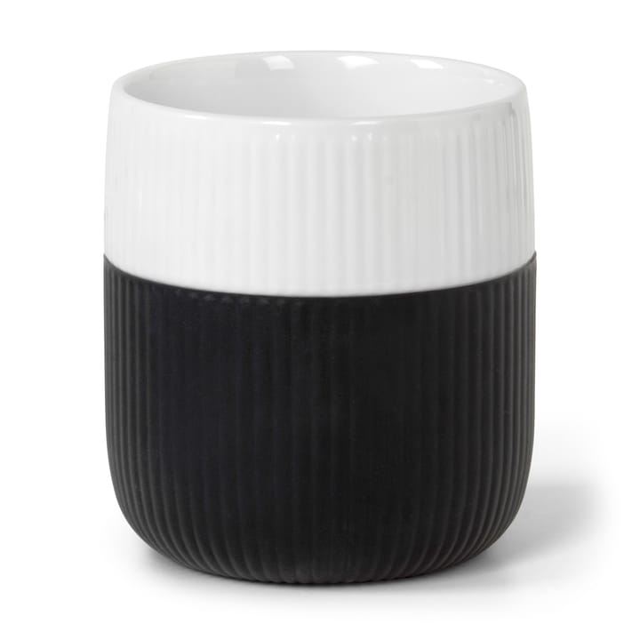 Fluted Contrast beker - Jet - Royal Copenhagen