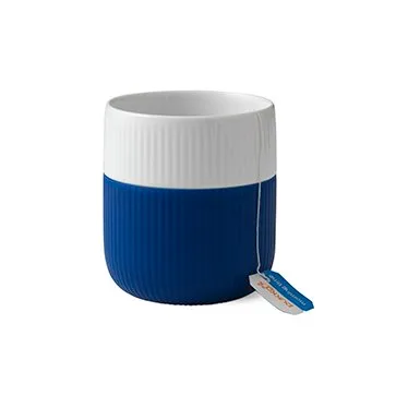 Fluted Contrast beker, mega blue (donkerblauw) Royal Copenhagen
