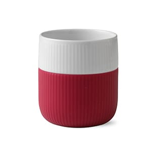 Fluted Contrast beker - raspberry (roze) - Royal Copenhagen