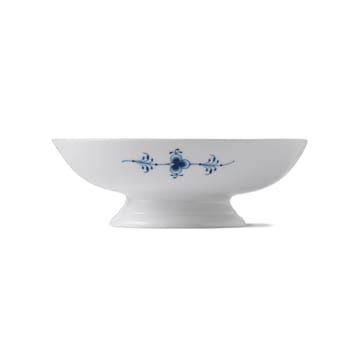 Musselmalet räfflat schaal op voet Ø17 cm - Wit-blauw - Royal Copenhagen