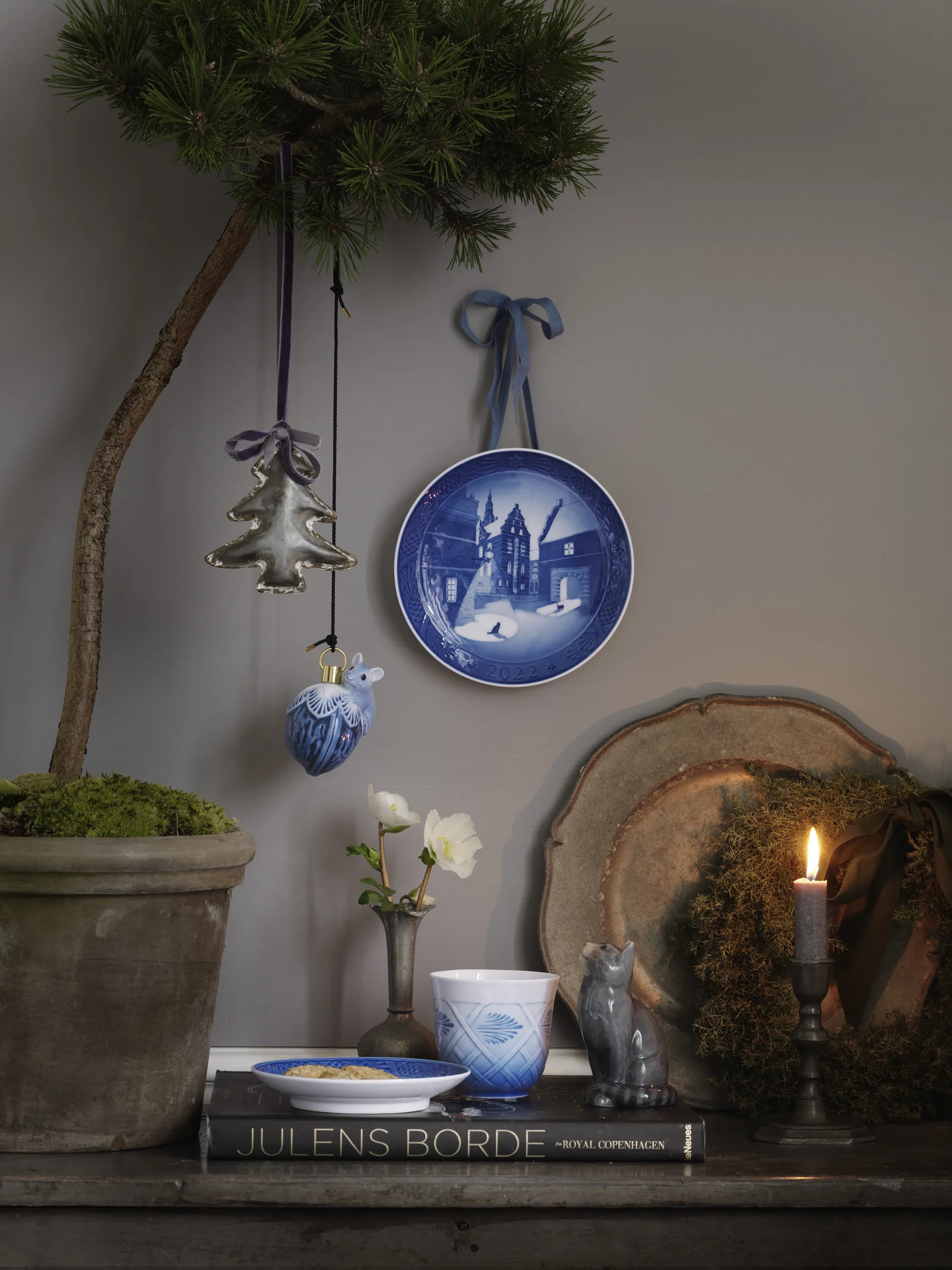 Royal Copenhagen kerstbord 2022, wit Royal Copenhagen