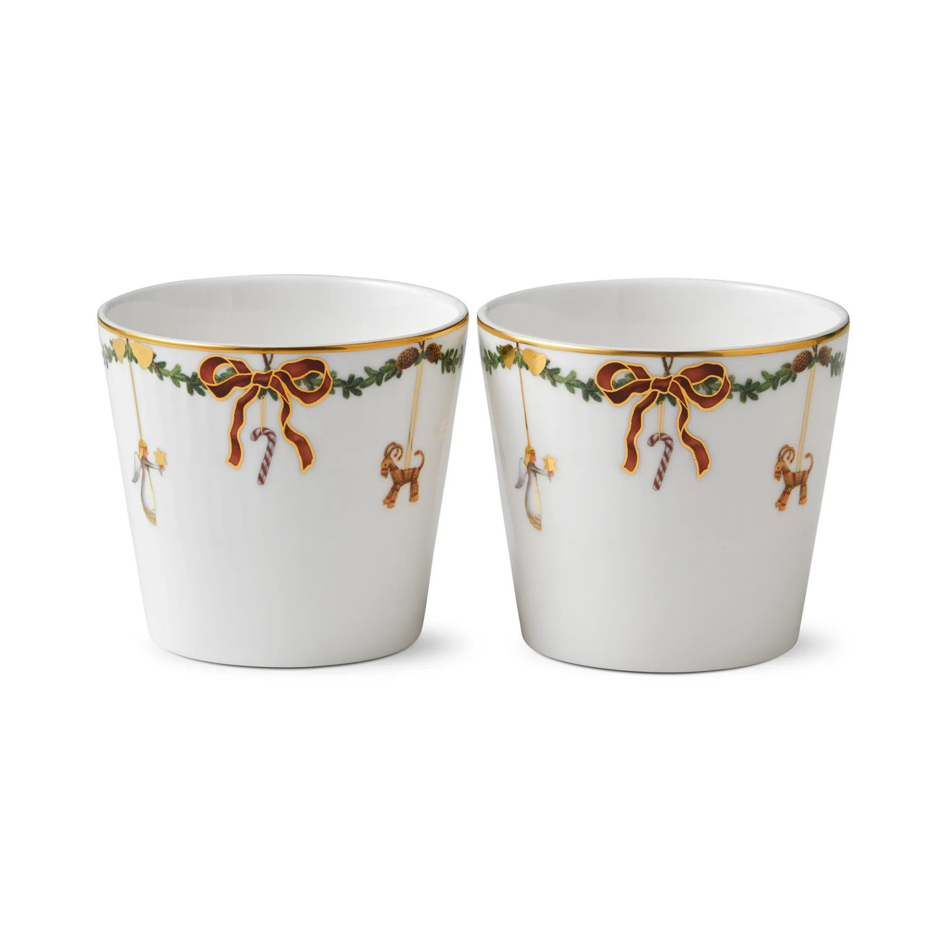 Star Fluted Christmas beker - 2-pack, 30 cl. Royal Copenhagen